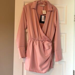 4th + Reckless Pink Long Sleeve Romper Size Small